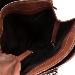 Pre Owned Aigner Brown Leather Dome Satchel