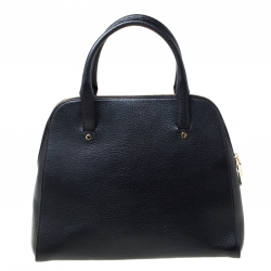 Pre Owned Aigner Black Leather Satchel