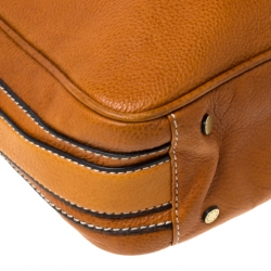 Pre Owned Aigner Tan Leather Crossbody Bag