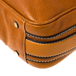 Pre Owned Aigner Tan Leather Crossbody Bag