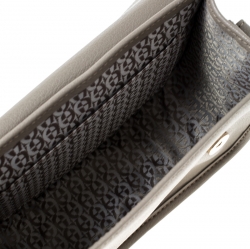 Pre Owned Aigner Grey Leather Mini Pina Crossbody Bag