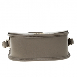 Pre Owned Aigner Grey Leather Mini Pina Crossbody Bag