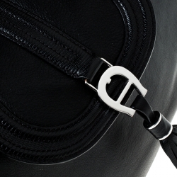 Pre Owned Aigner Black Leather Hobo