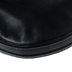 Pre Owned Aigner Black Leather Hobo