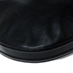 Pre Owned Aigner Black Leather Hobo