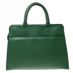 Pre Owned Aigner Green Leather Tote
