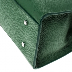 Pre Owned Aigner Green Leather Tote