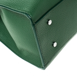 Pre Owned Aigner Green Leather Tote