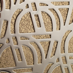 Pre Owned Aigner Gold Metal Tesora Clutch On Chain