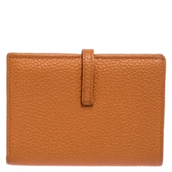 مملوكة مسبقًا Aigner Orange Leather Compact Wallet