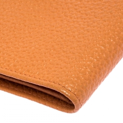 مملوكة مسبقًا Aigner Orange Leather Compact Wallet