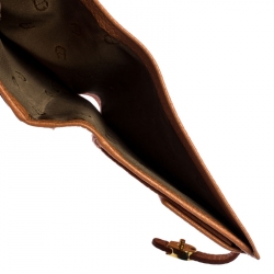 مملوكة مسبقًا Aigner Orange Leather Compact Wallet