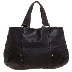 Pre Owned Aigner Choco Brown Leather Front Pocket Hobo