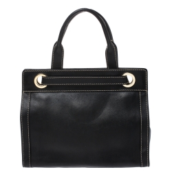 Pre Owned Aigner Black Leather Cavallina Top Handle Bag