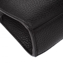 Pre Owned Aigner Black Leather Micro Cybill Crossbody Bag