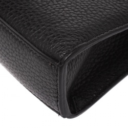 Pre Owned Aigner Black Leather Micro Cybill Crossbody Bag