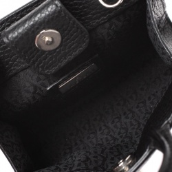 Pre Owned Aigner Black Leather Micro Cybill Crossbody Bag