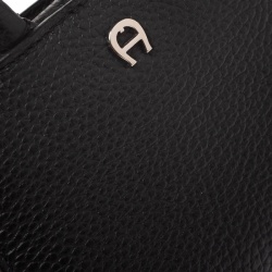 Aigner Black Leather Micro Cybill Crossbody Bag