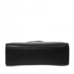 Pre Owned Aigner Black Leather Micro Cybill Crossbody Bag