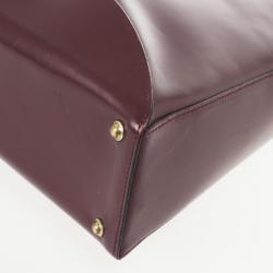 Pre Owned Aigner Burgundy Leather Vintage Hobo Bag