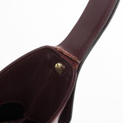 Pre Owned Aigner Burgundy Leather Vintage Hobo Bag