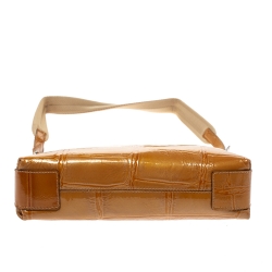 Pre Owned Aigner Tan Patent Leather Shoulder Bag