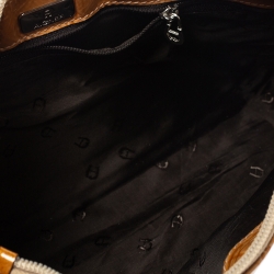 Pre Owned Aigner Tan Patent Leather Shoulder Bag