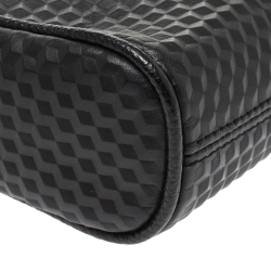 Pre Owned Aigner Black Leather Flap Chain Crossbody Bag