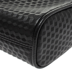 Pre Owned Aigner Black Leather Flap Chain Crossbody Bag