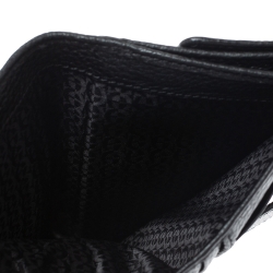 Pre Owned Aigner Black Leather Flap Continental Wallet