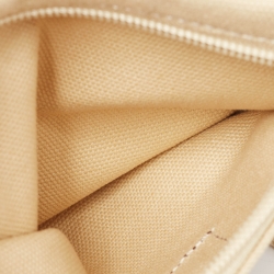 Pre Owned Aigner Brown/Cream Canvas and Leather Damascus Belted Tote