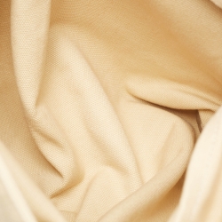 Pre Owned Aigner Brown/Cream Canvas and Leather Damascus Belted Tote