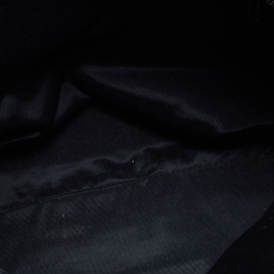 Pre Owned Aigner Black/Grey Monogram Coated Canvas and Leather Top Zip Tote