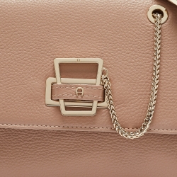 Aigner Beige Leather Isabela Shoulder Bag