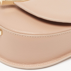 Pre Owned Aigner Beige Grained Leather Mini Pina Crossbody Bag