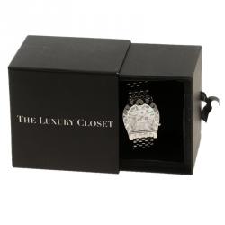Pre Owned Aigner Verona Mother of Pearl Diamond Stainless Steel Women's Wristwatch 33 mm