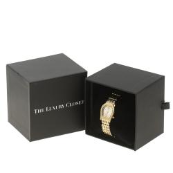 Pre Owned Aigner Gold Stainless Steel Ravenna Nuovo A25200 Women's Wristwatch 24 mm