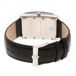 Pre Owned Aigner Black Stainless Steel Modena Nudo Women's Wristwatch 30MM