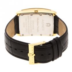 Pre Owned Aigner Cream Gold Plated Stainless Steel Modena Nudo Women's Wristwatch 30MM