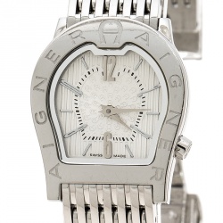 Pre Owned Aigner Silver White Stainless Steel Ravenna Nuovo A25200 Women's Wristwatch 24 mm