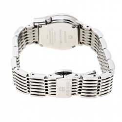 Pre Owned Aigner Silver White Stainless Steel Ravenna Nuovo A25200 Women's Wristwatch 24 mm