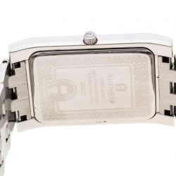 Pre Owned Aigner Black Mother of Pearl Stainless Steel BNIB A32122 Women's Wristwatch 28 mm