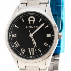 Aigner Black Stainless Steel  Modica A32600 Women's Wristwatch 31 mm