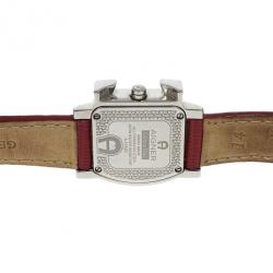 Pre Owned Aigner Mother of Pearl Stainless Steel Genua Duo Women's Wristwatch 26MM