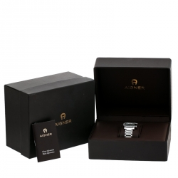 Pre Owned Aigner Mother of Pearl Stainless Steel Genua Due A31600 Women's Wristwatch 31 mm