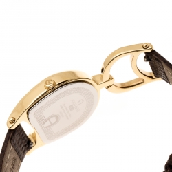 Pre Owned Aigner Mother of Pearl Yellow Gold Plated Stainless Steel Arte A32200 Women's Wristwatch 26 mm