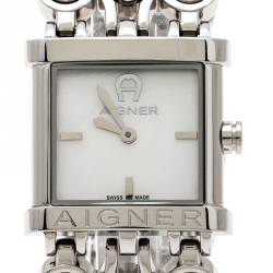 Aigner Mother of Pearl Stainless Steel Arezzo A20200 Women's Wristwatch 23 mm