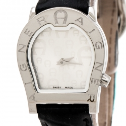 Pre Owned Aigner Silver Stainless Steel Verona Nuovo A22200 Women's Wristwatch 24 mm