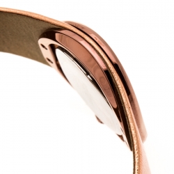 Pre Owned Aigner Brown Silver Bronze Tone Stainless Steel Ravello Due A21000 Women's Wristwatch 43 mm