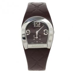 مملوكة مسبقًا Aigner Capri Brown Stainless Steel Womens Wristwatch 31 MM